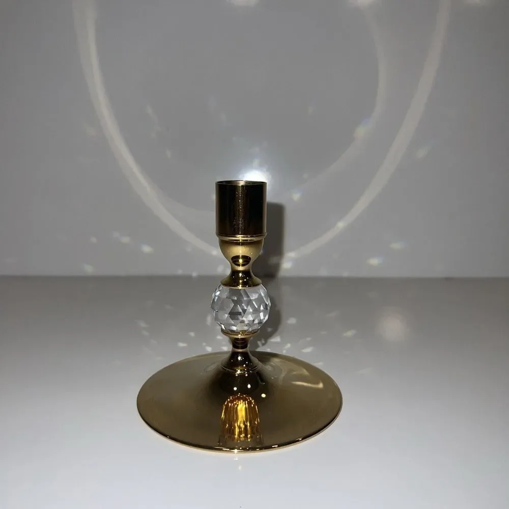 Valerio Albarello‎  24K Gold Plated Swarovski Crystal Candlestick